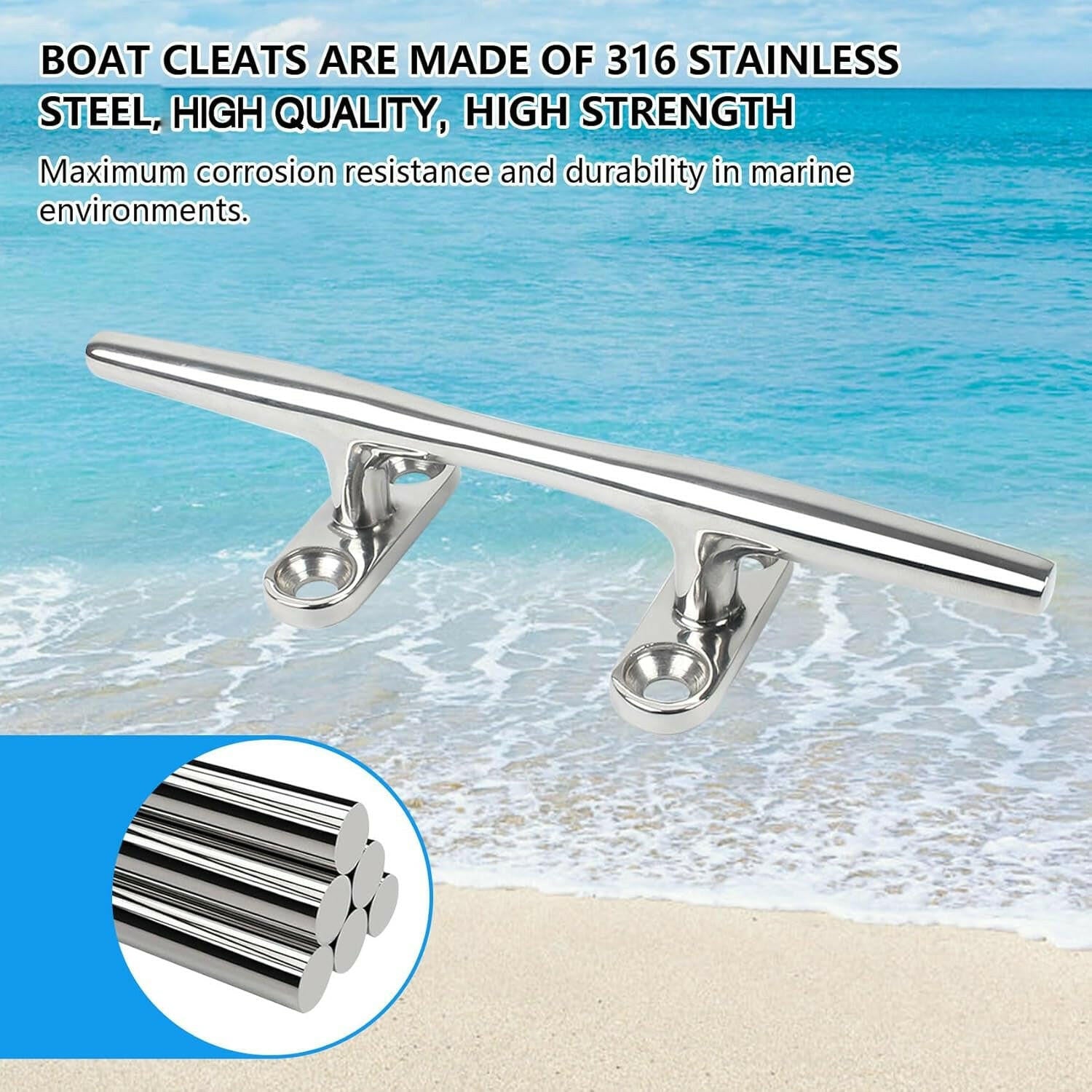 Elevate Your Docking Experience with Premium Stainless Steel Boat Cleats – Ideal for Yachts, Decks & Nautical Decor – Choose from Various Sizes & Packs!.