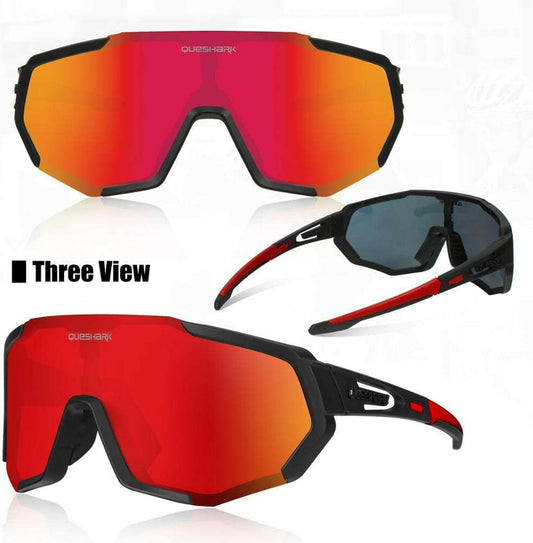 Experience Ultimate Performance with Premium Polarized Cycling Sunglasses for Men & Women - Includes 1 Polarized & 2 HD Lenses for Unmatched Clarity and Protection