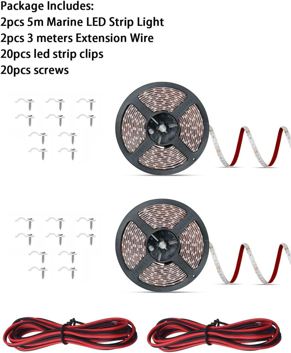 Illuminate Your Boat Adventures with 32.8Ft Marine LED Strip Lights - Ideal for Pontoon, Jon, and Bass Boats! 🌊💡.