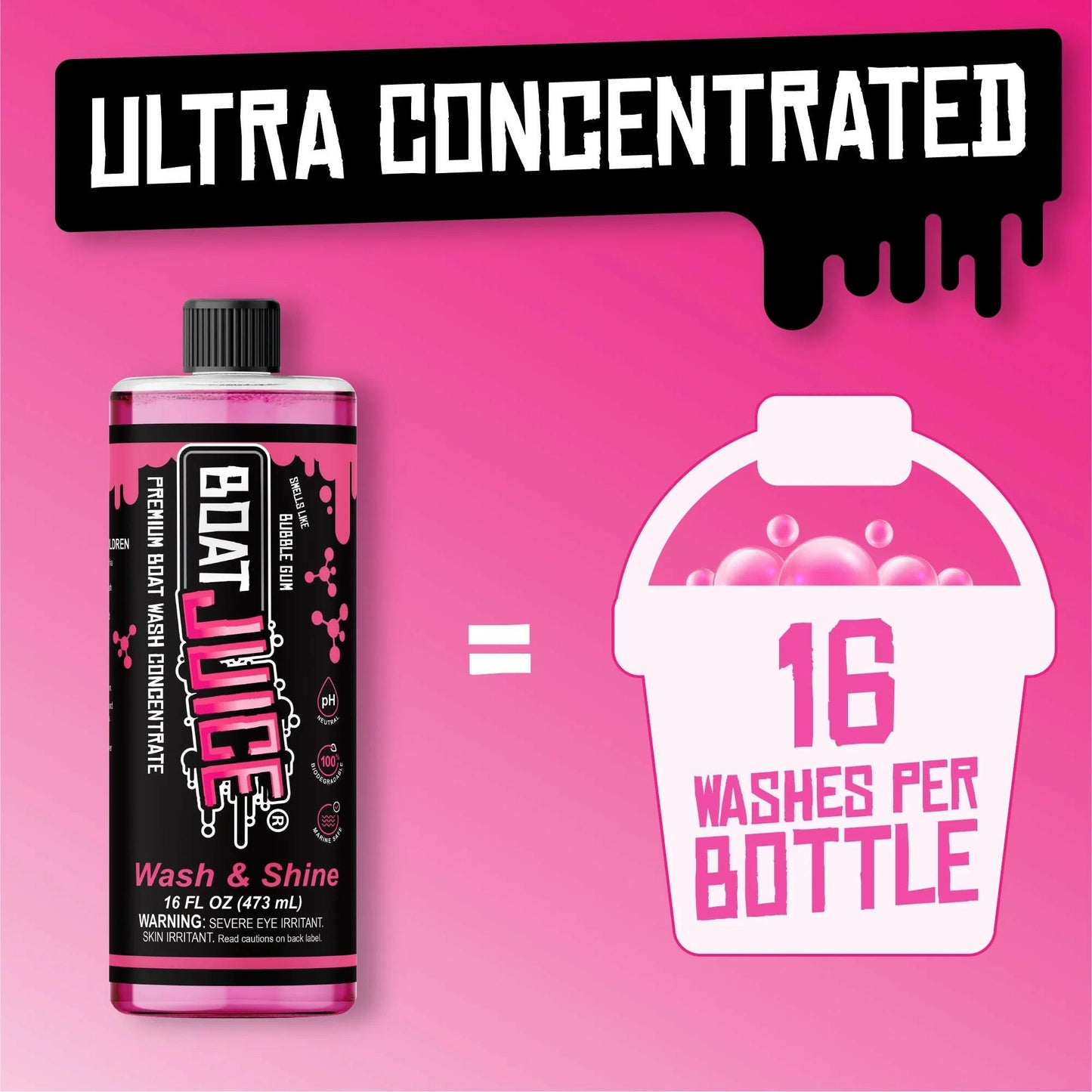 Transform Your Boat with Our Bubble Gum Scented Wash & Shine - 16oz of Pure Clean Fun! 🇺🇸✨.