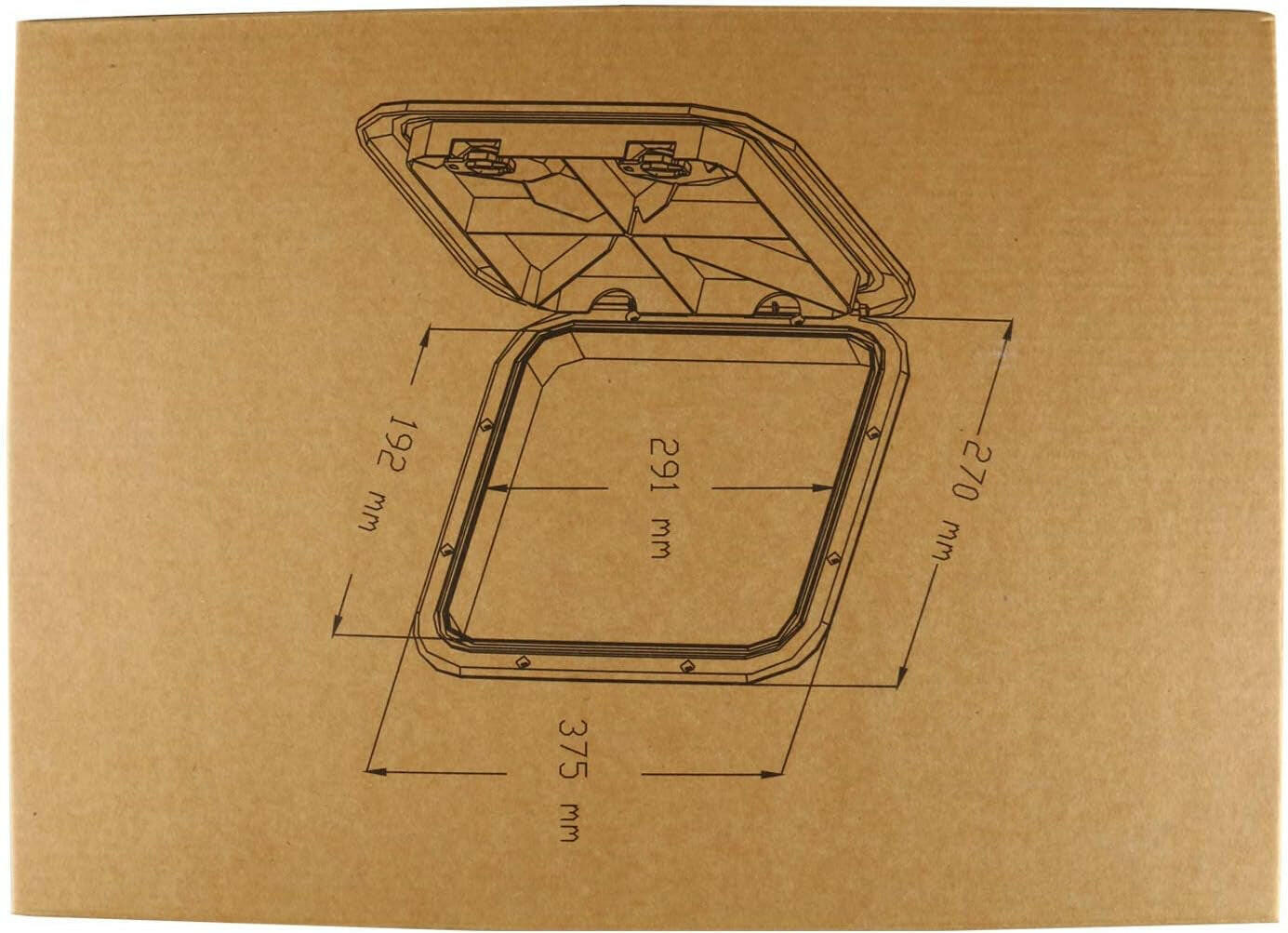 Marine Deck Access Hatch and Lid for Boats, Caravans, and RVs