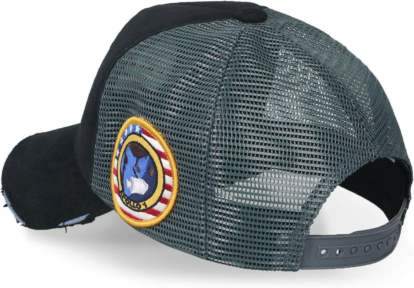 NASA Meatball Logo Embroidered Baseball Cap with Apollo 1 Patch - Trucker Hat