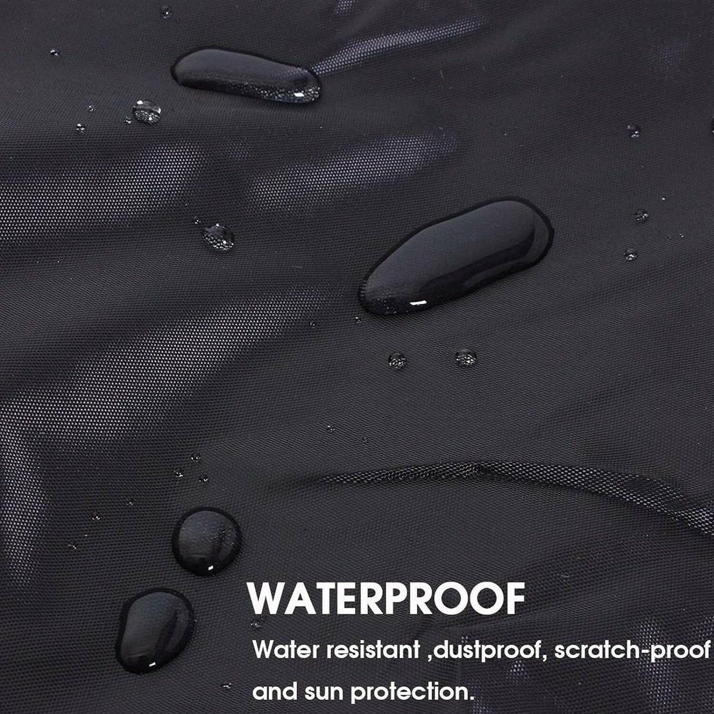 Heavy Duty Waterproof Boat Cover for 17-19FT V-Hull Trailers - 210D Oxford Mooring Cover with 5 Straps (19.7 x 9.8 FT).