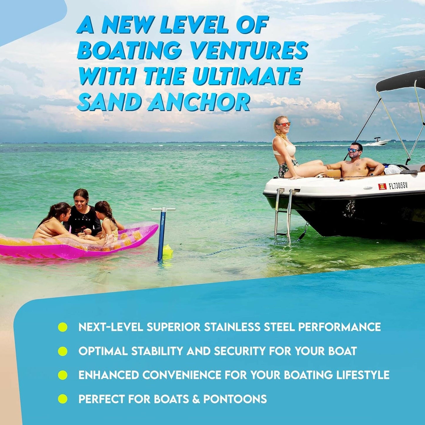 Elevate Your Boating Experience with the Ultimate Stainless Steel Anchor – Ideal for Pontoon Adventures! 🌊⚓️.