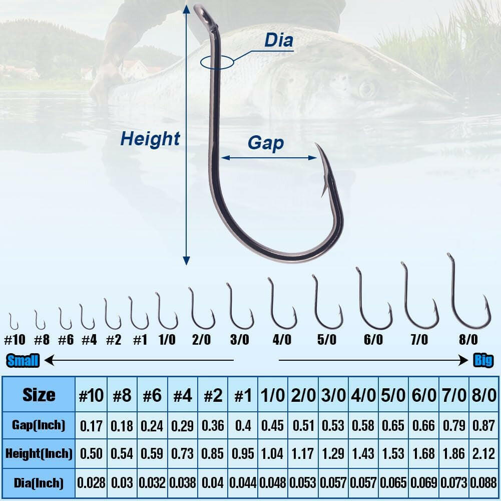 Catch more with our Octopus Circle Hooks! 🎣 Perfect for freshwater fishing, available in red and black. Get your 50 or 100 pack today! 🐟✨.