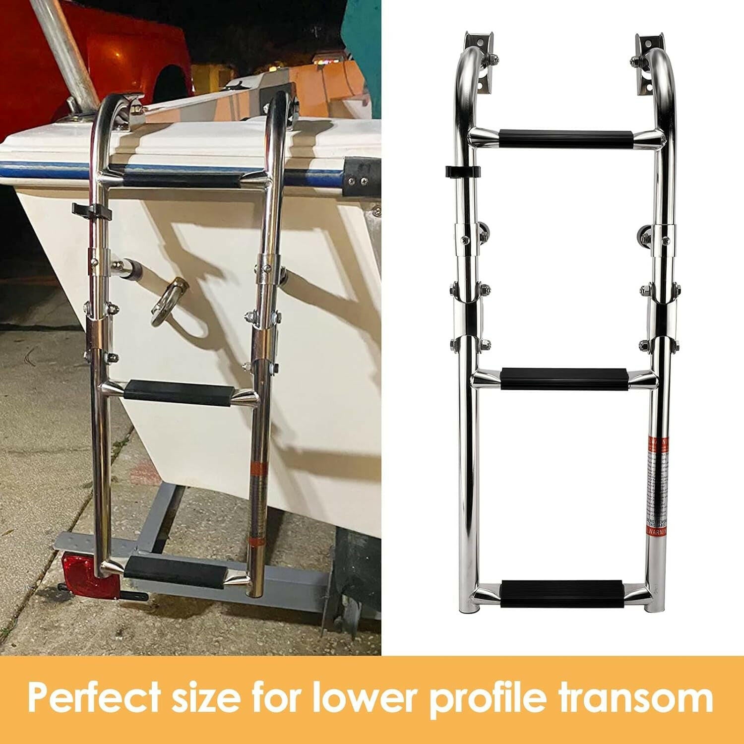Upgrade Your Water Adventures with Our Foldable 3-Step Stainless Steel Boat Ladder! 🛥️🚤 #MarineGear #BoatLife.