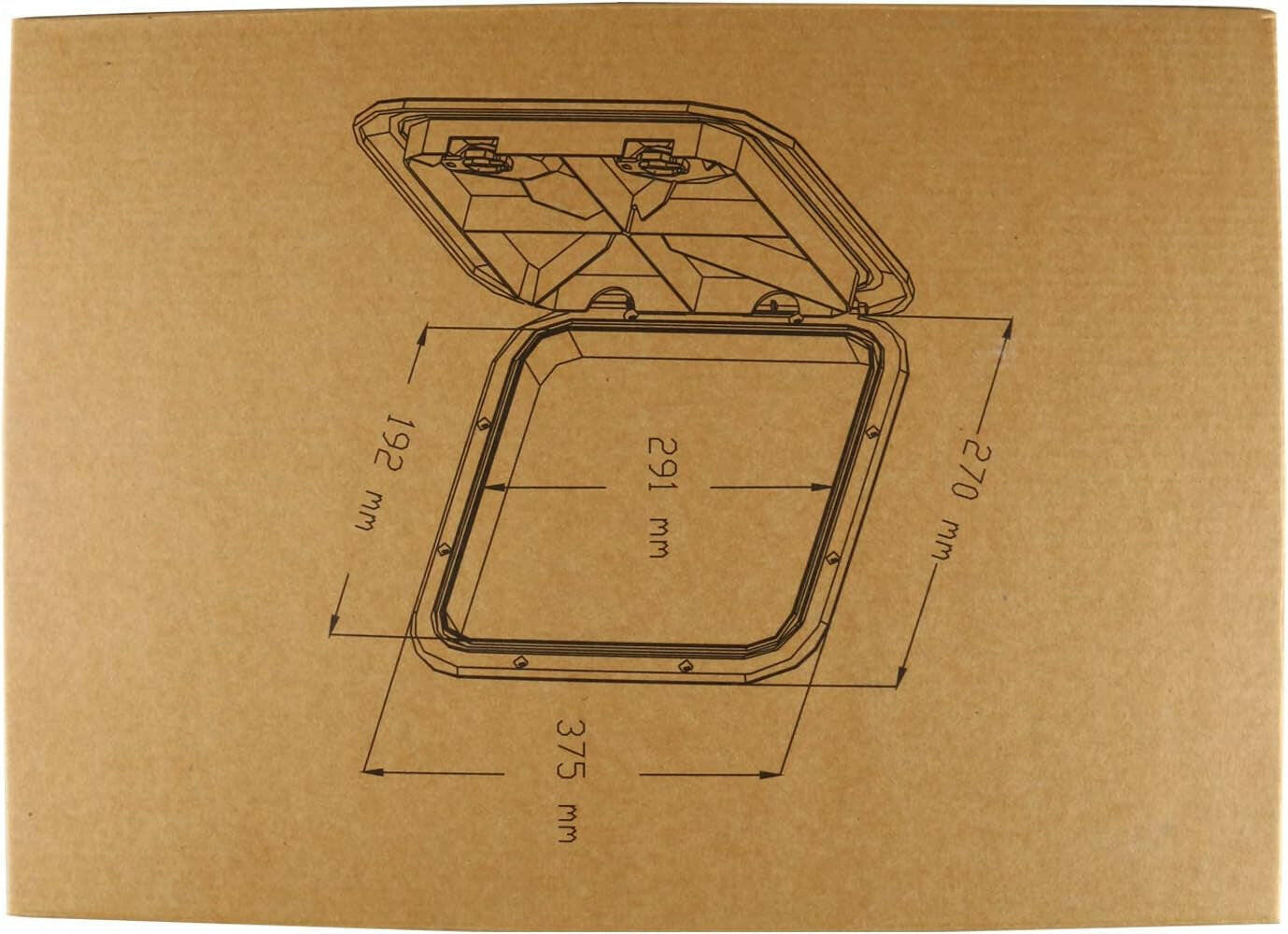 Marine Deck Access Hatch and Lid for Boats, Caravans, and RVs