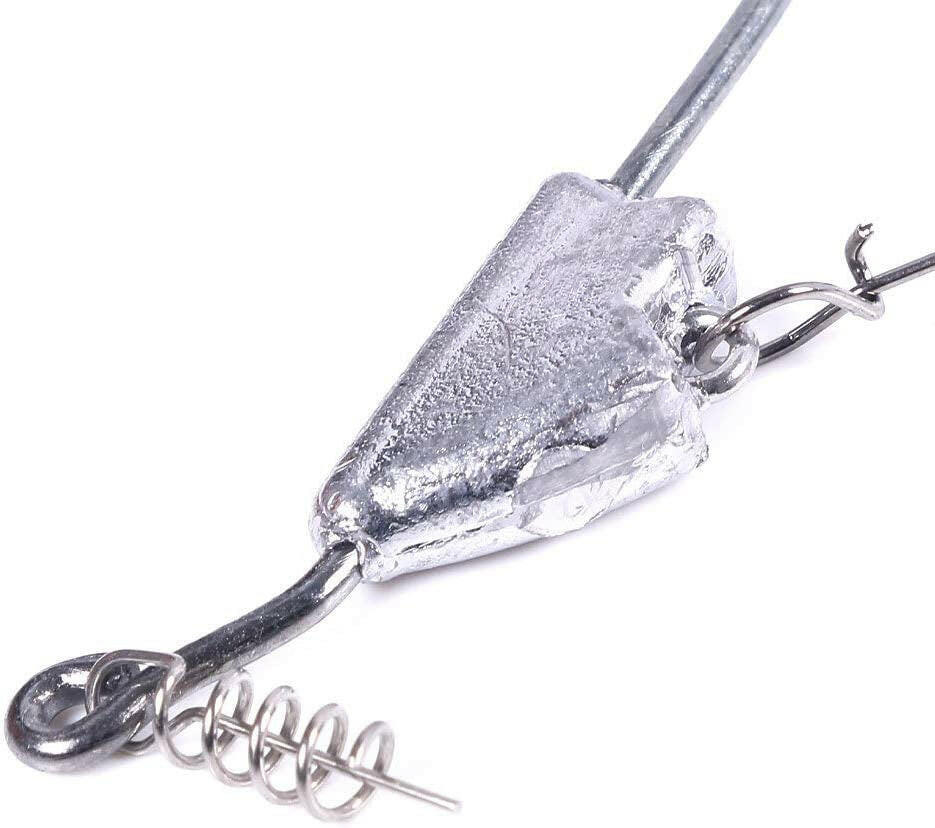 Keel Weighted Swimbait Hooks with Blade Attachment Fishing Lures Jig Heads Weighted Twistlock Crankbait Fishing Hooks Spinner Blades Fishing Lures for Freshwater 5 Pcs/Pack.