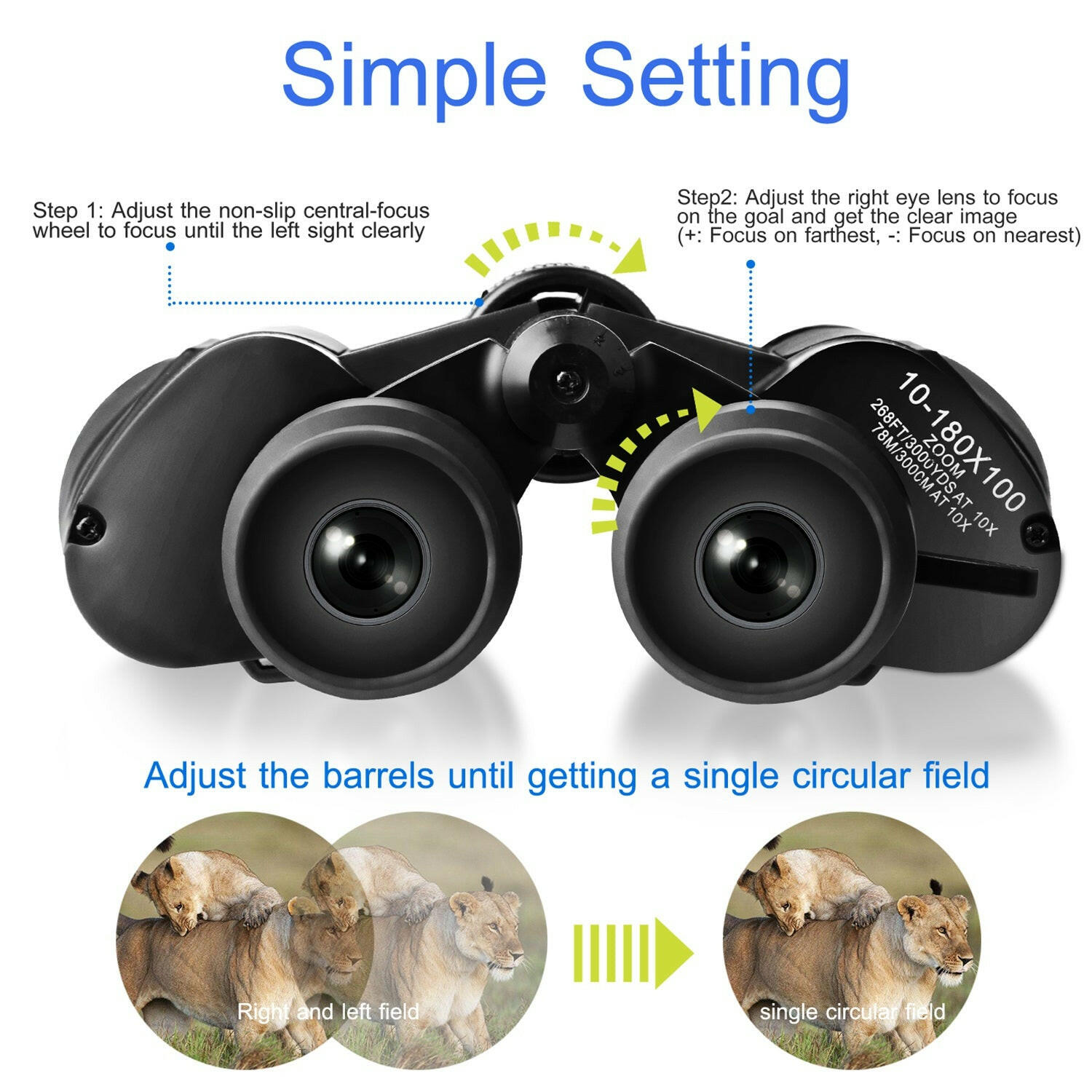 Portable Zoom Binoculars with FMC Lens for Low Light Night Vision - Ideal for Bird Watching, Hunting, Sports Events, and Concerts for All Ages