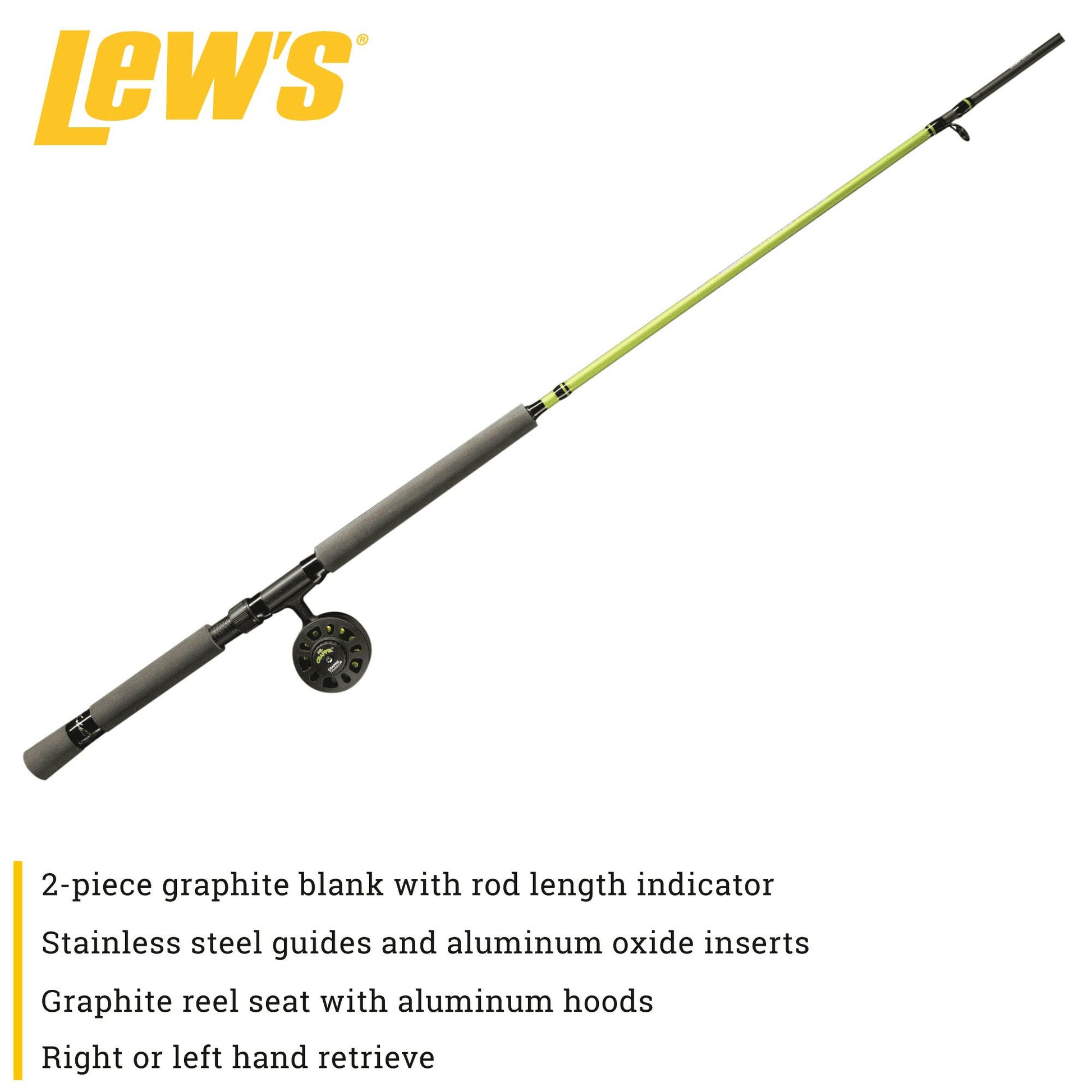 Crappie Thunder Solo Jigging Reel and 11-Foot 2-Piece Fishing Rod Combo in Green