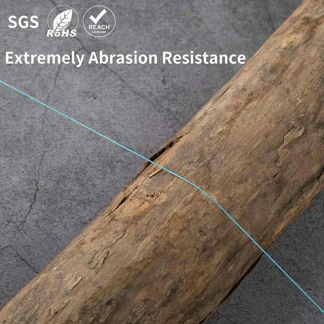 Premium Abrasion-Resistant Braided Fishing Line - Thinner & Smoother for Longer Casts - Camo Blue, Camo Green, Green - 10LB to 100LB for Saltwater Fishing.