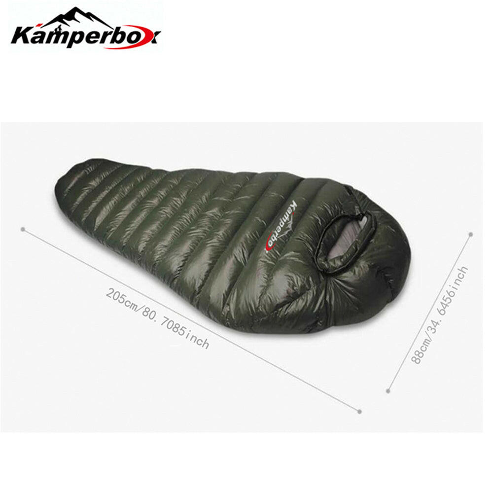 Kamperbox Down Sleeping Bag for Cold Weather Winter Camping.