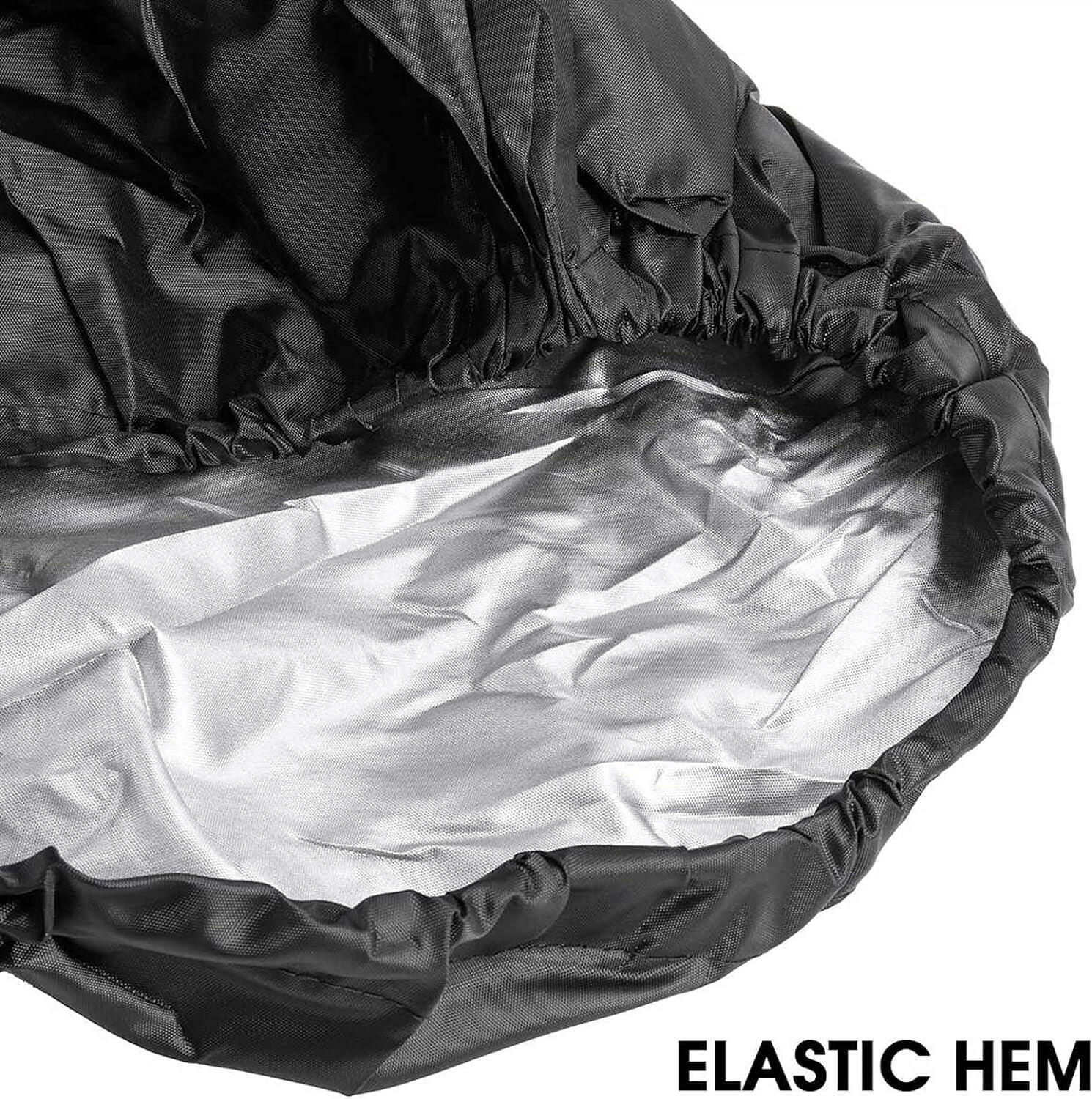 Heavy Duty Waterproof Boat Cover for 17-19FT V-Hull Trailers - 210D Oxford Mooring Cover with 5 Straps (19.7 x 9.8 FT).